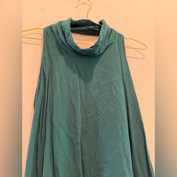 Free People green city lights cowl neck blouse tank top - Picture 3 of 6